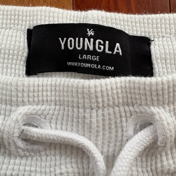 YoungLA White Joggers with Side Pockets - Picture 3 of 4